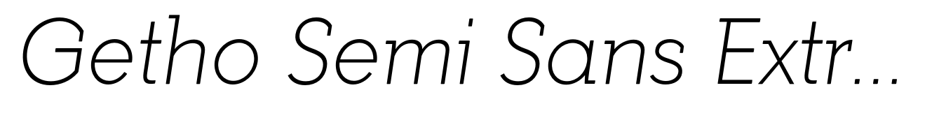 Getho Semi Sans Extra Light Italic